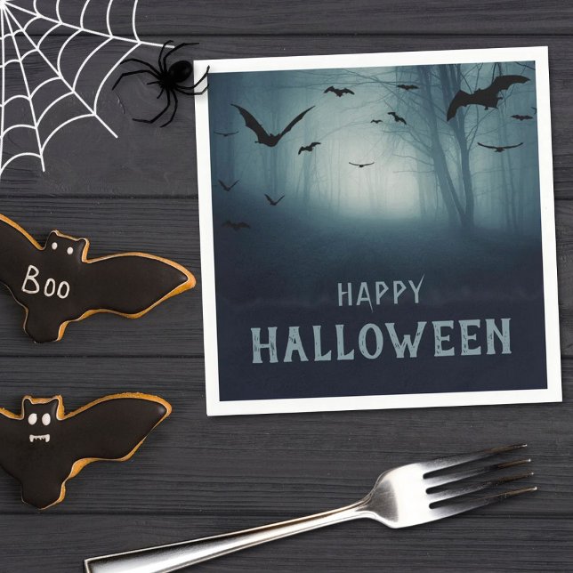 Spooky Haunted Forest Halloween Party Napkins (Creator Uploaded)