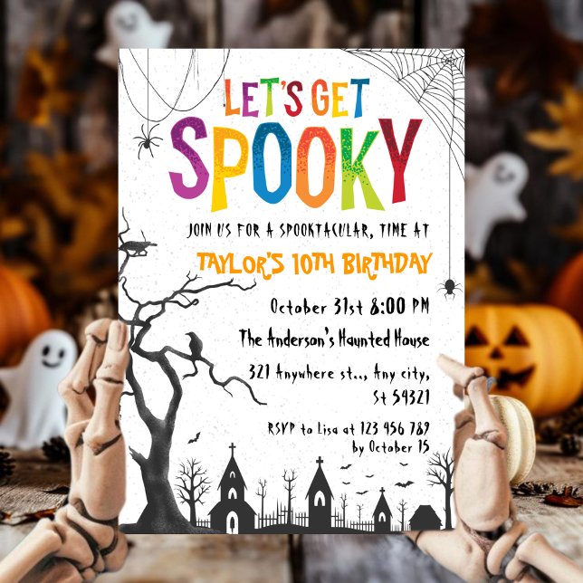 Spooky Haunted Graveyard Halloween Birthday Invita Invitation (Creator Uploaded)