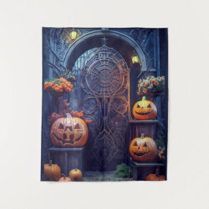 Spooky Haunted Halloween Secret Doorway Tapestry