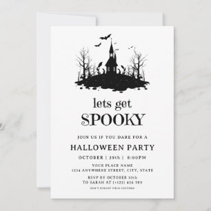Spooky Haunted House Adult Halloween Costume Party Invitation
