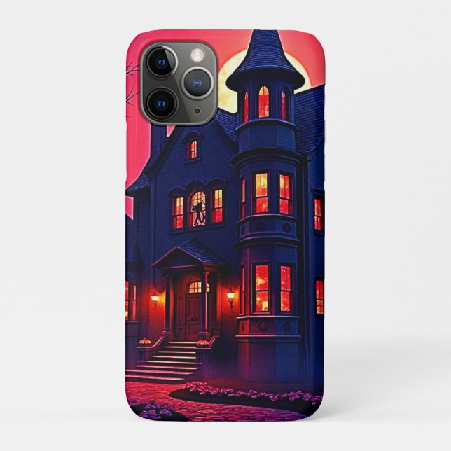 Spooky Haunted House at Dusk Design Case-Mate iPhone Case (Back)