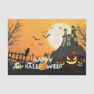 Spooky Haunted House Costume Night Sky Halloween Tissue Paper