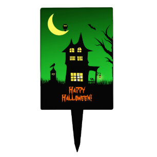 Spooky Haunted House Halloween Cake Topper