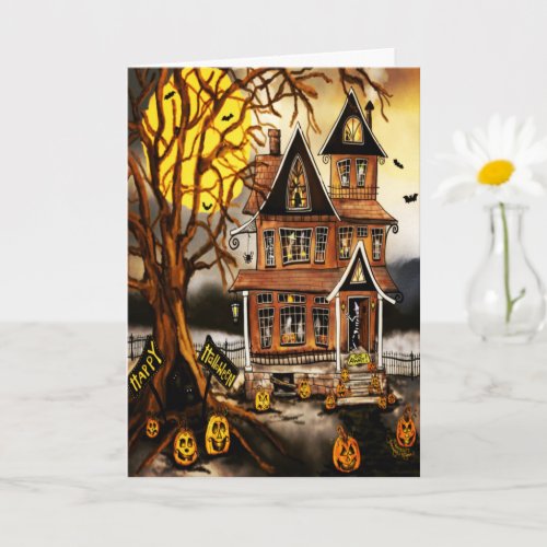 Spooky Haunted House Halloween Inspirivity Card
