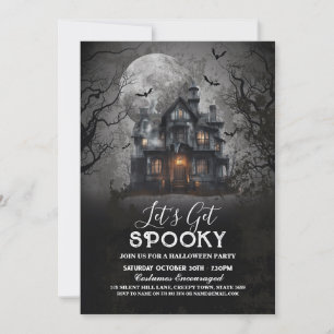 Spooky Haunted House Halloween Invitation