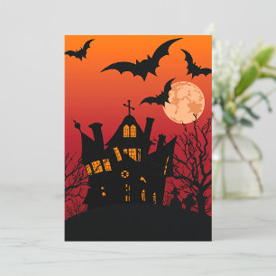 Spooky Haunted House Halloween Night Invitation