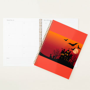 Spooky Haunted House Halloween Night Planner