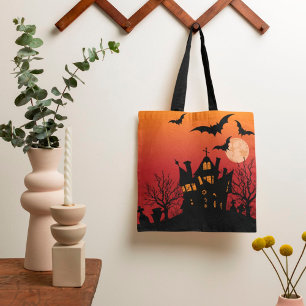 Spooky Haunted House Halloween Night  Tote Bag