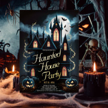 Spooky Haunted House Halloween Party Custom