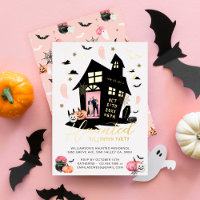 Spooky Haunted House Halloween Party Custom Photo 