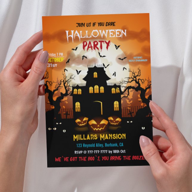 Spooky Haunted House Halloween Party Invitation (Creator Uploaded)