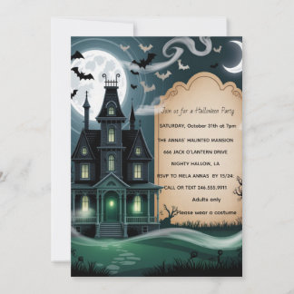 Spooky Haunted House Halloween Party Invitation