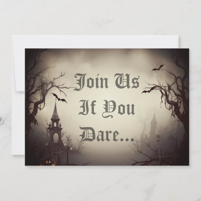 Spooky Haunted House Halloween Party Invitation (Front)