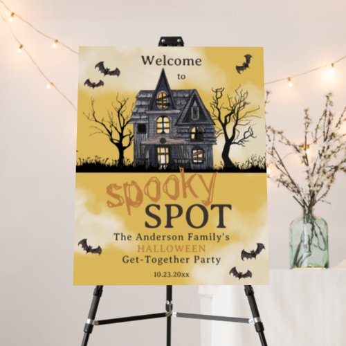 Spooky Haunted House Halloween Party Invitation Foam Board