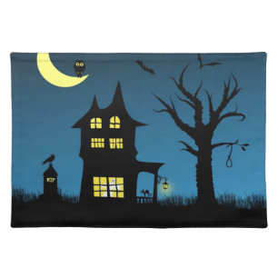 Spooky Haunted House Halloween Placemat