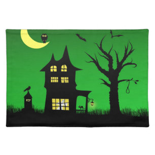 Spooky Haunted House Halloween Placemat