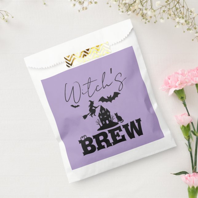 Spooky Haunted House & Witch Silhouette |  Favor Bag (Sealed)