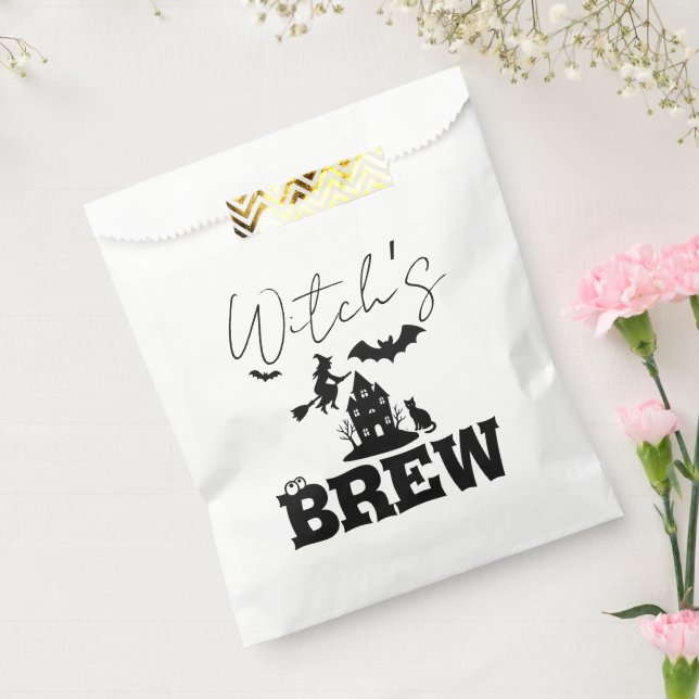 Spooky Haunted House & Witch Silhouette |  Favor Bag (Sealed)