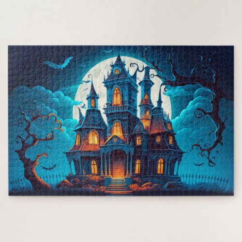 Spooky Haunted Mansion After Dark Jigsaw Puzzle