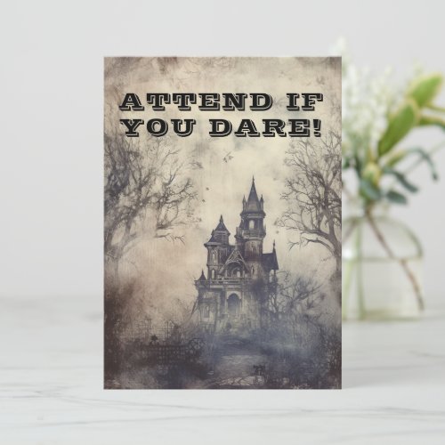 Spooky Haunted Mansion Halloween Party Invitation