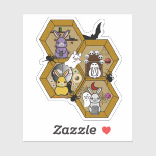 Spooky Haunted Rabbit Hive - Halloween Bunny House Sticker