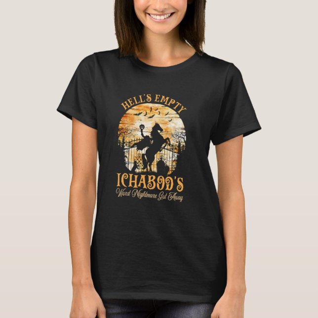 Spooky Headless Horseman Ichabodu2019s Nightmare G T-Shirt (Front)