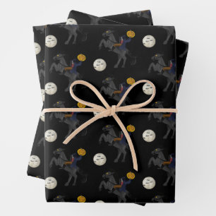 Spooky Headless Horseman Sleepy Hollow Halloween Wrapping Paper Sheets