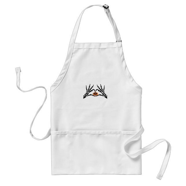 Spooky Heart Hands Dark Gothic Tone Adult Apron (Front)