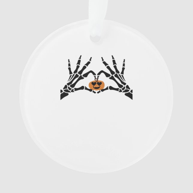 Spooky Heart Hands Dark Gothic Tone Ornament (Front)