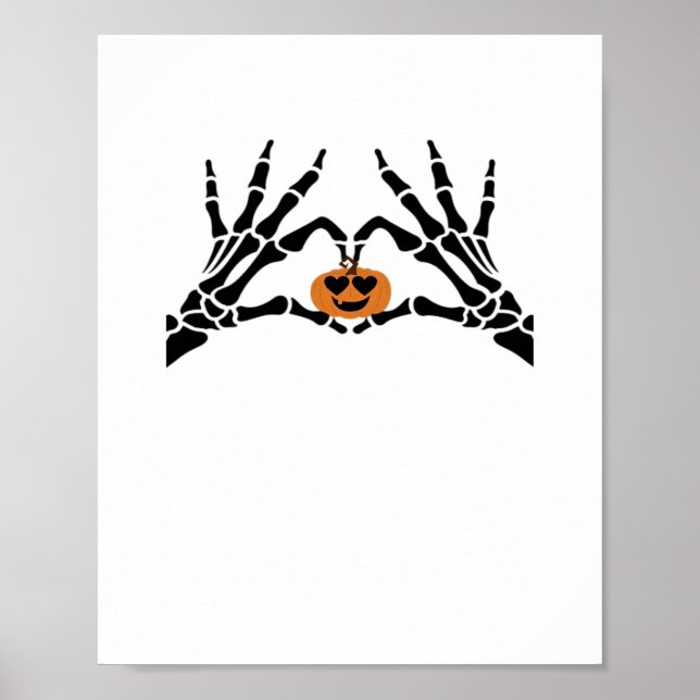 Spooky Heart Hands Dark Gothic Tone Poster (Front)