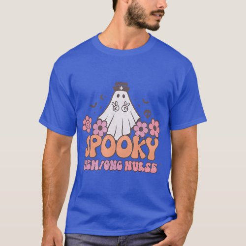 Spooky Hem Onc Nurse Halloween Cute Ghost Oncology T_Shirt