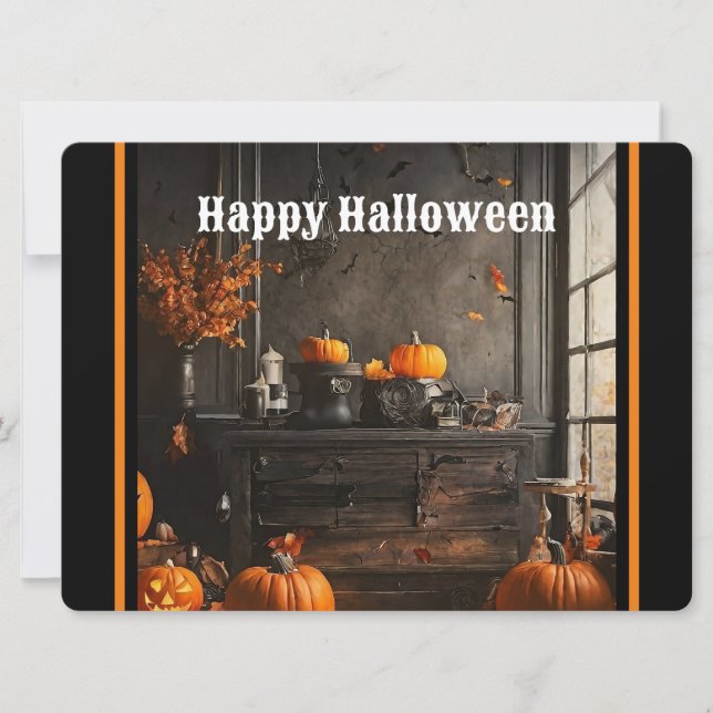 Spooky Home Halloween Collection Holiday Card (Front)