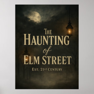 Spooky Horror Movie Poster The Haunting of Elm St
