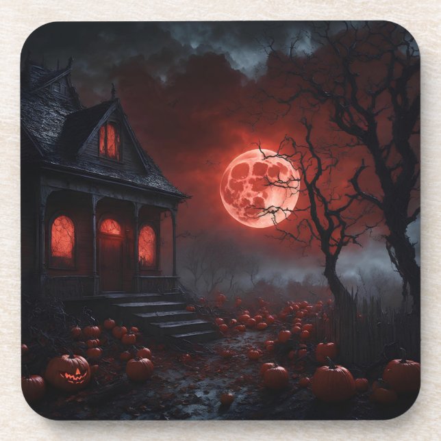 Spooky House  Beverage Coaster (Front)