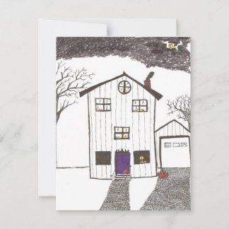 Spooky house Halloween invite