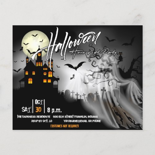 Spooky House Halloween Party Invite Flyer