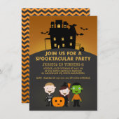 Spooky House Kids Halloween Birthday Invitation (Front/Back)