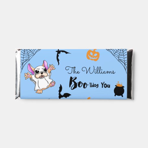 Spooky Hugs Cute French Bulldog Boo Halloween Hershey Bar Favors