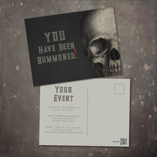 Spooky Human Skull  Postcard