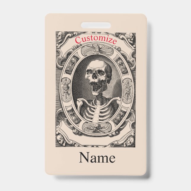 Spooky Human Skull Thunder_Cove Badge (Front)