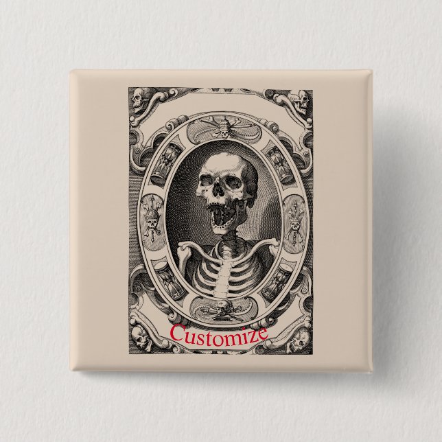 Spooky Human Skull Thunder_Cove  Button (Front)