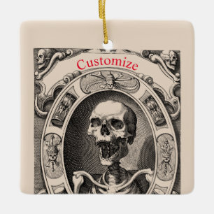 Spooky Human Skull Thunder_Cove Ceramic Ornament