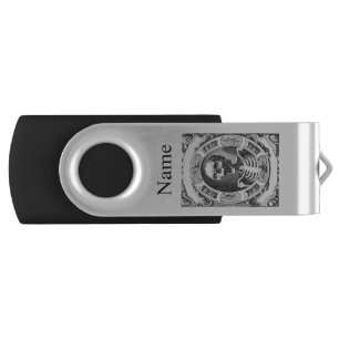 Spooky Human Skull Thunder_Cove Flash Drive