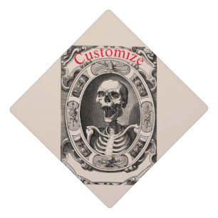 Spooky Human Skull Thunder_Cove Graduation Cap Topper
