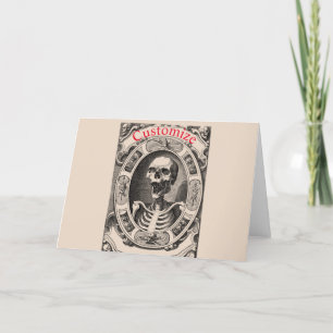 Spooky Human Skull Thunder_Cove Letterpress Thank You Card