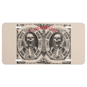 Spooky Human Skull Thunder_Cove License Plate