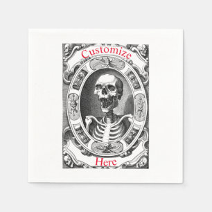 Spooky Human Skull Thunder_Cove  Napkins