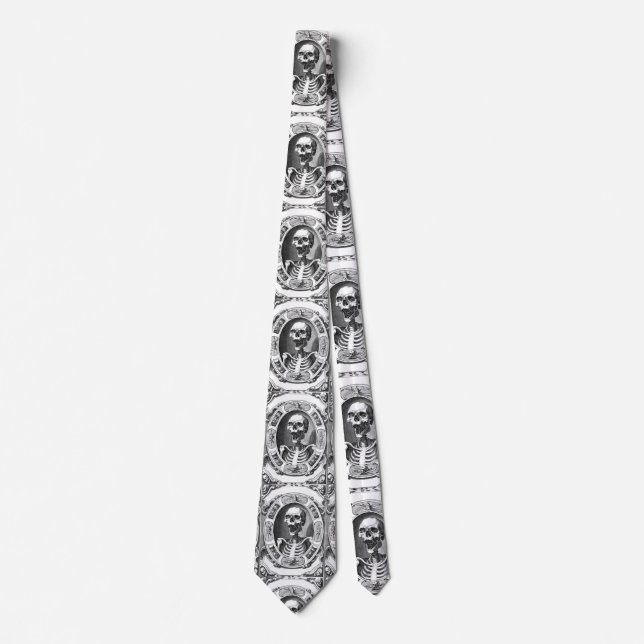 Spooky Human Skull Thunder_Cove Neck Tie (Front)