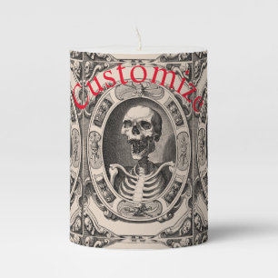 Spooky Human Skull Thunder_Cove Pillar Candle