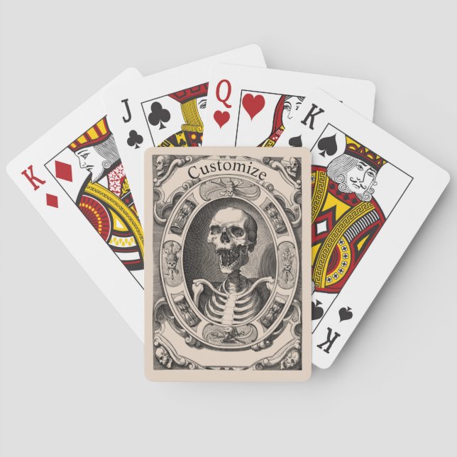 Spooky Human Skull Thunder_Cove Poker Cards (Back)